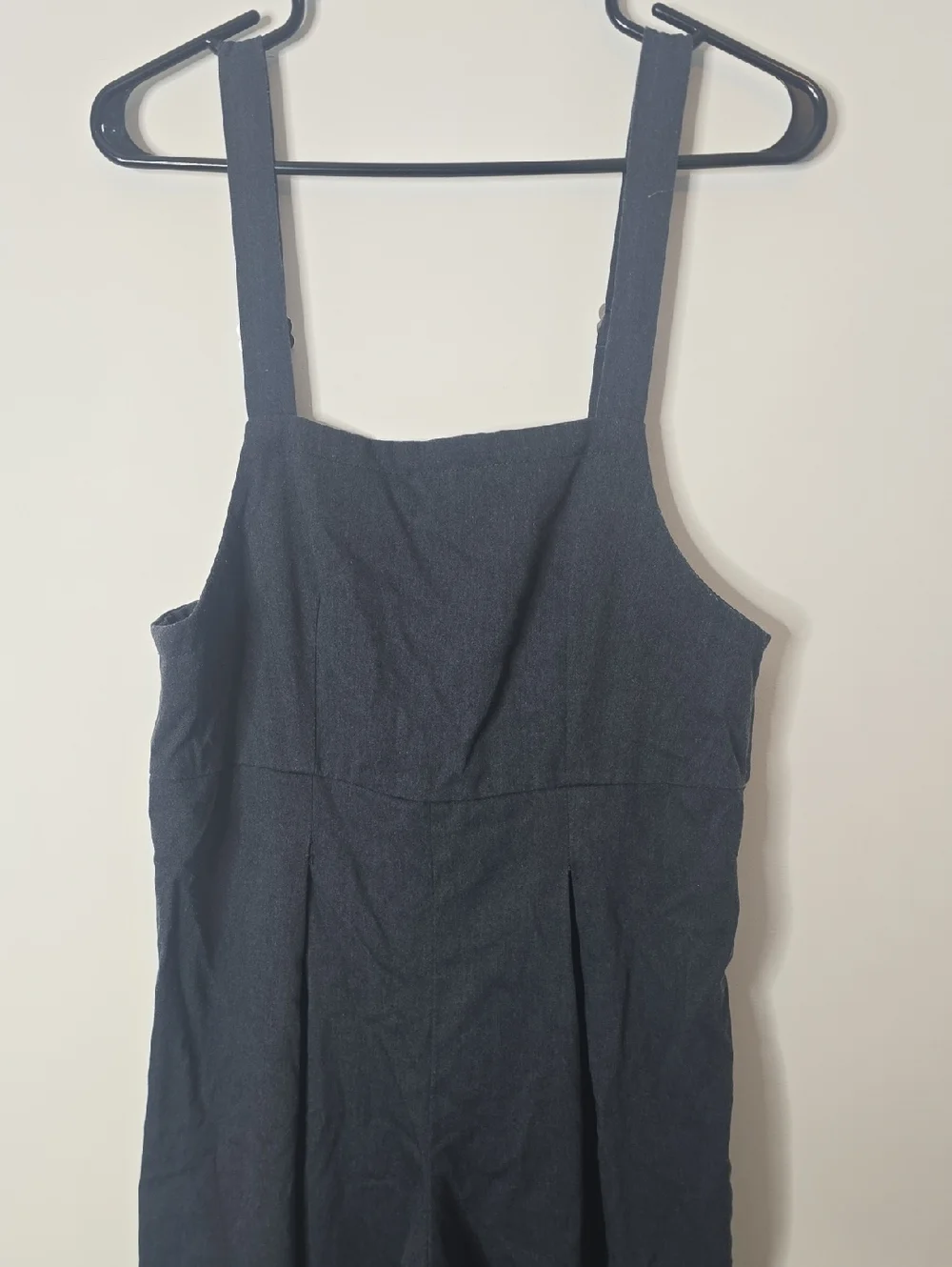 Vintage Navy Wide-Leg Jumpsuit with Square Neck - Picture 2 of 8